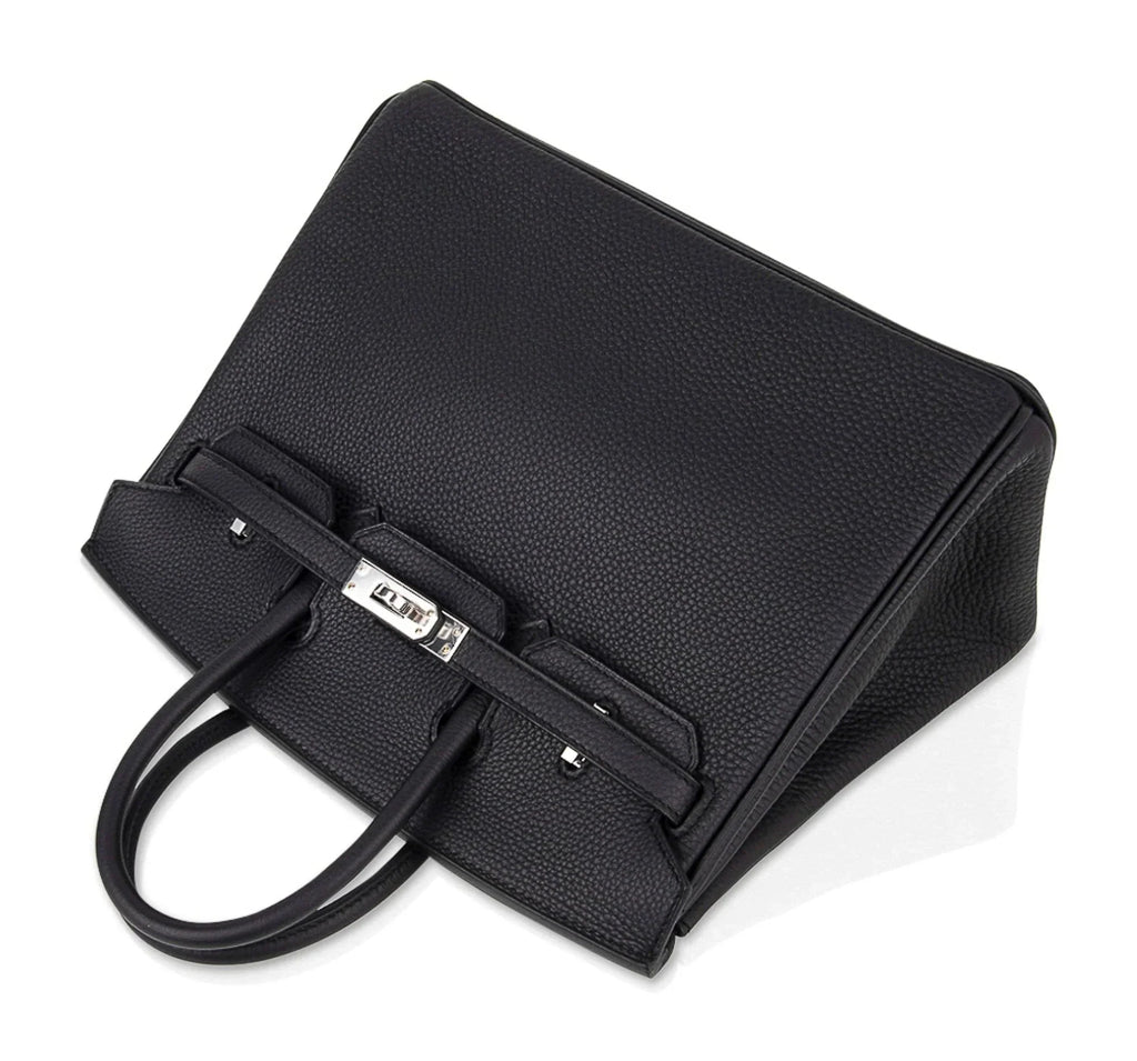 Birkin 25 Bag Black Palladium Hardware Togo Leather
