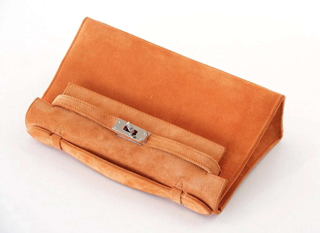 Kelly Pochette Rare Orange Doblis Palladium Hardware