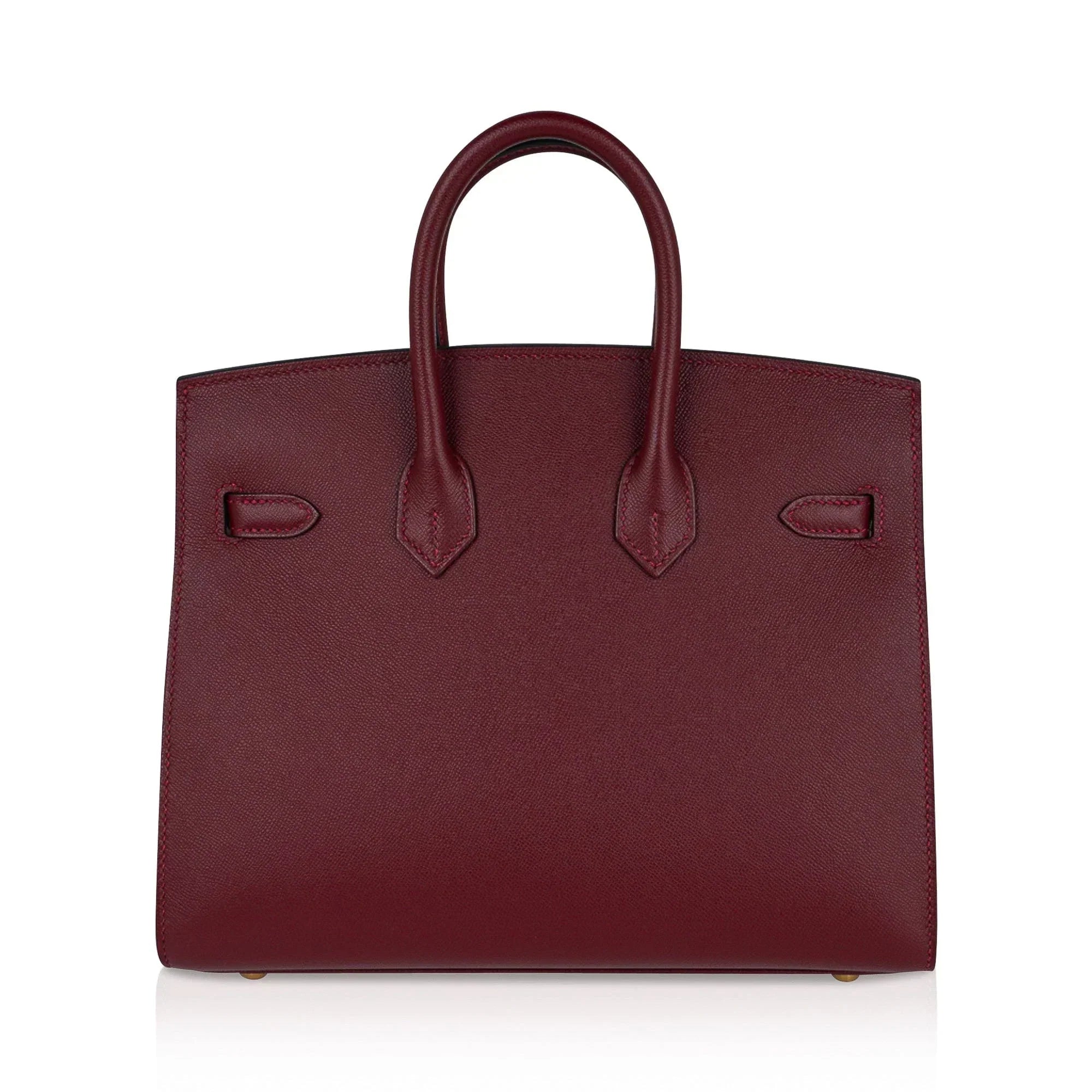 Birkin 25 Bag Sellier Rouge H Gold Hardware Veau Madame Leather
