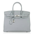 Birkin 35 Bag Blue Bleu Pale Togo Palladium Hardware