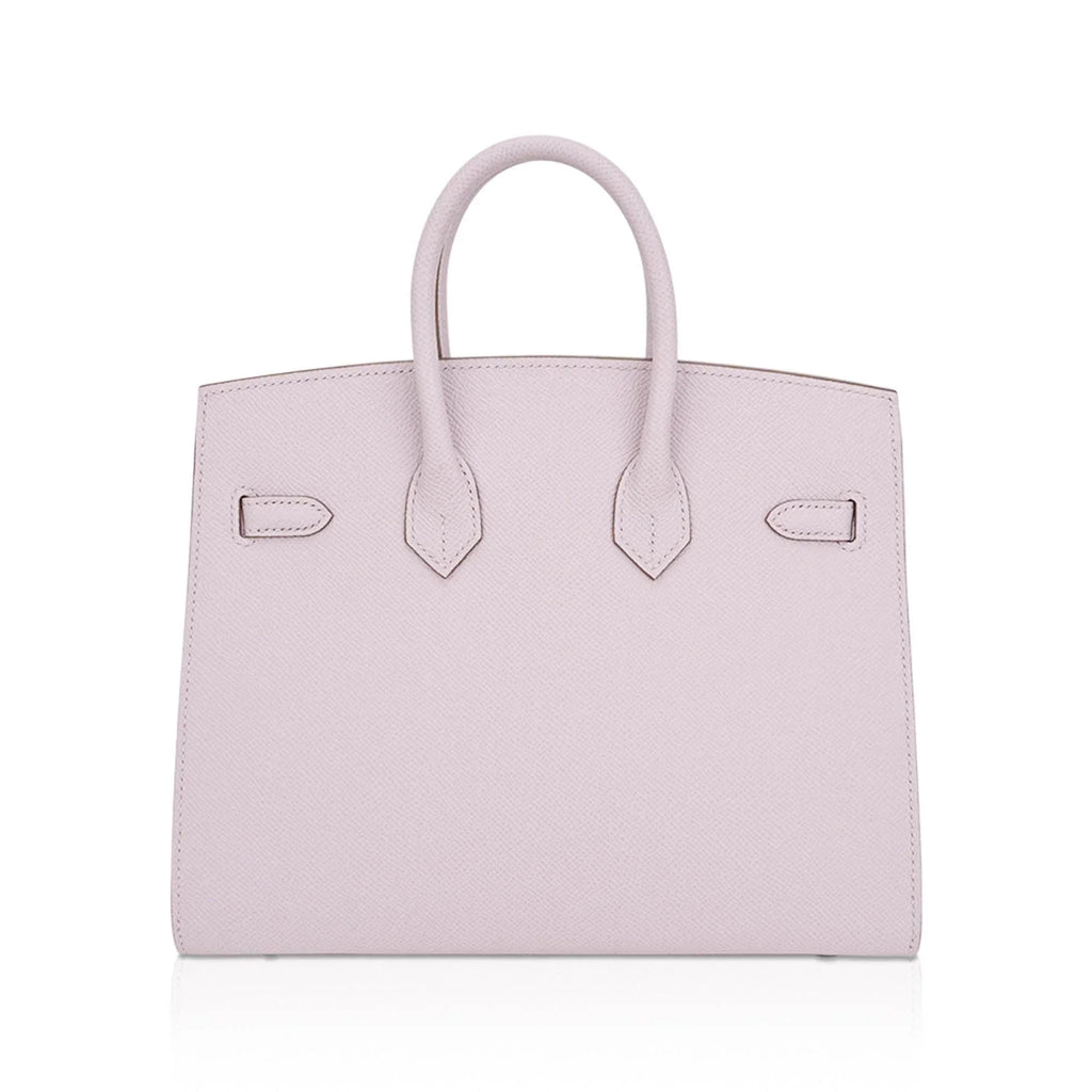 Birkin 25 Bag Sellier Mauve Pale Epsom Leather with Palladium Hardware