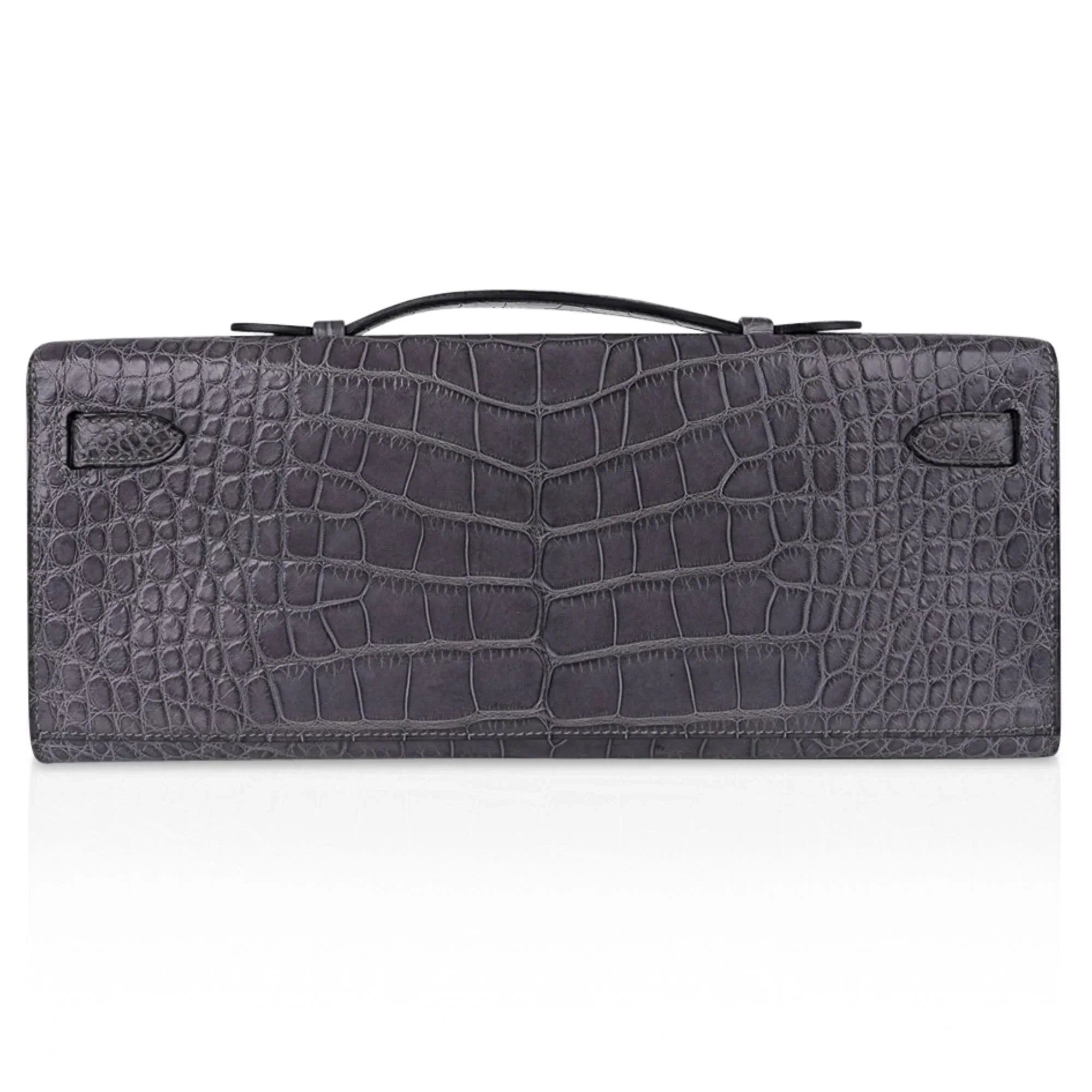 Kelly Cut Bag Gris Paris Grey Matte Alligator Palladium VERY rare