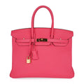 Birkin 35 Bag Rose Lipstick Pink Togo Gold Hardware