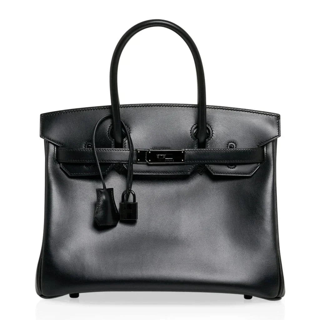 Birkin 30 Bag So Black Limited Edition Box Leather